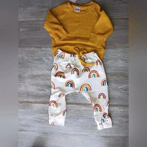 2 piece, 6 -12 Months, AL Limited, multi color long sleeve outfit